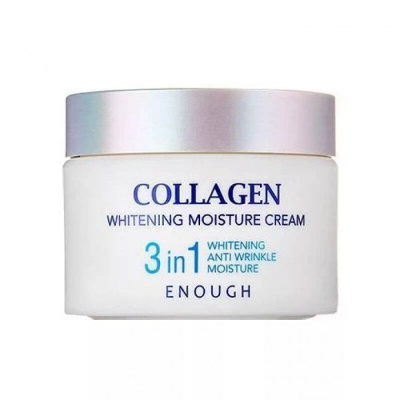 Крем для лица 3 в 1 осветляющий Enough  с коллагеном - Collagen Whitening Moisture Cream, 50 мл 