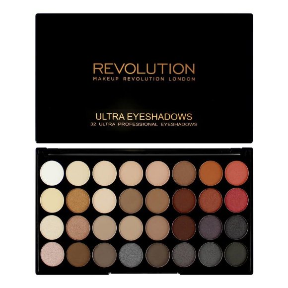Палетка теней Makeup Revolution Ultra 32 Shade Eyeshadow Palette Flawless 2
