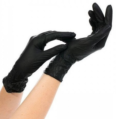 Перчатки нитриловые NitriMAX - Черные - размер S, 50 пар