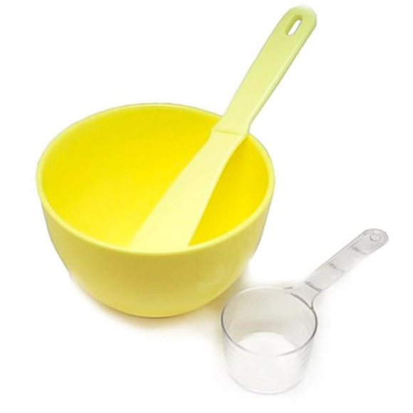 Набор для приготовления альгинатных масок Lindsay чашка + мерная ложечка + шпатель - Spatula(M) + rubber bowl(500g) + measuring cup