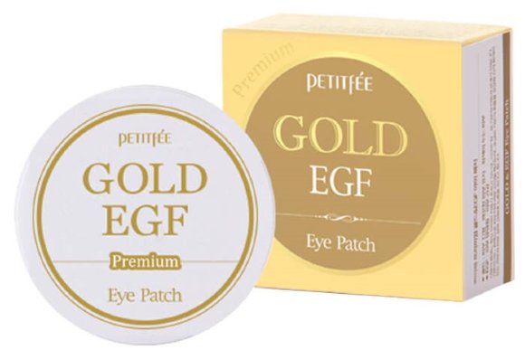 Патчи гидрогелевые для век Petitfee с золотыми частицами и фактором роста EGF - Petitfee Premium Gold & EGF Eye Patch