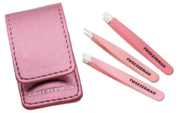 Набор пинцетов мини для бровей Tweezerman в чехле - Micro Mini Tweezer Set Набор пинцетов мини для бровей Tweezerman в чехле - Micro Mini Tweezer Set