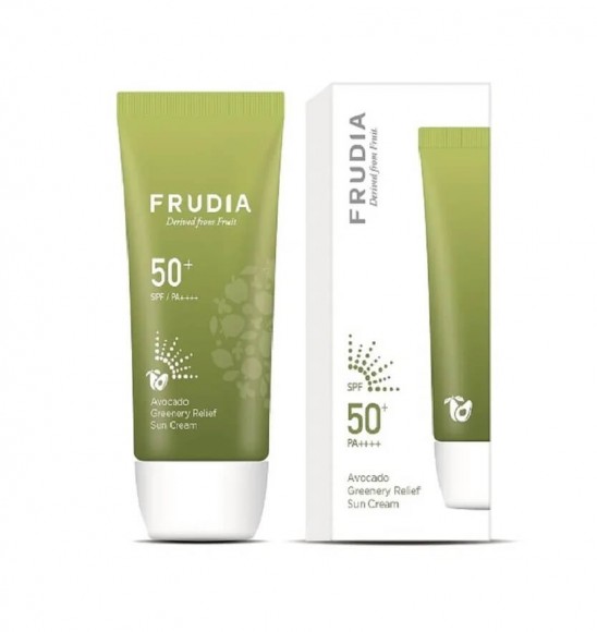Солнцезащитный крем с авокадо FRUDIA восстанавливающий SPF50+/PA++++ - Avocado Greenery Relief Sun Cream SPF50+ PA++++