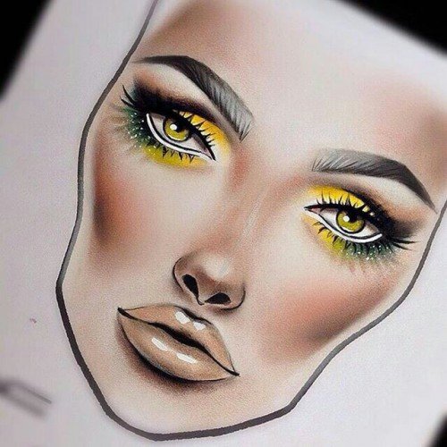 Набор Фейс Чартов Make-Up Atelier Paris face chart