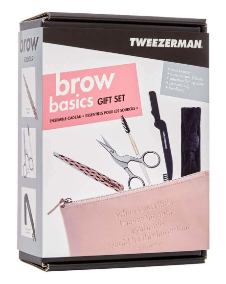 Набор для ухода за бровями Tweezerman в чехле и коробке - Brow Basics Set