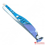 Пинцет для бровей Solinberg 010BDRз наклонное окончание с четкими гранями, цветной (ручная заточка)