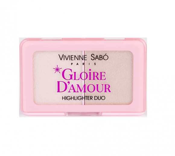 [Истекающий срок годности] Палетка хайлайтеров мини VIVIENNE SABO - Gloire D'amour, 01 светло-розовый
