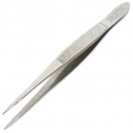 Пинцет для бровей DELECTIC - B617 точечный, серебристый, 90 мм