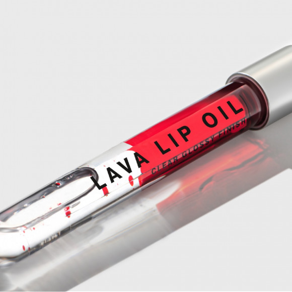 Масло для губ Influence Beauty двухфазное - Lava Lip Oil, тон 01 Прозрачный темно-красный