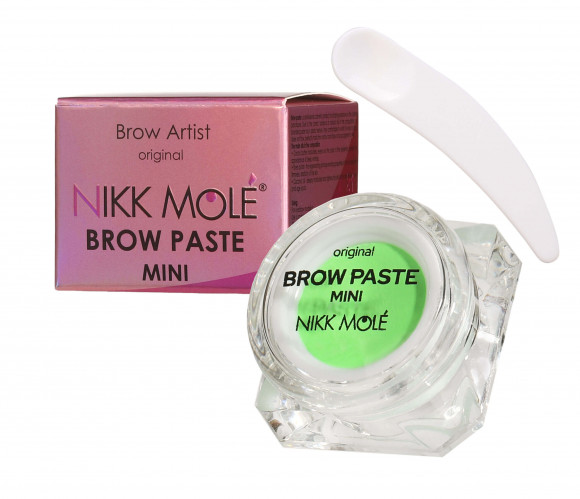 Паста для бровей Nikk Mole Brow Paste - Зелёное яблоко неон - Mini, 10гр