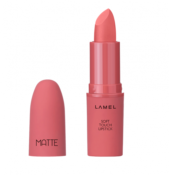 Матовая помада для губ Lamel Professional - Matte Soft Touch Lipstick 404 Розовое утро