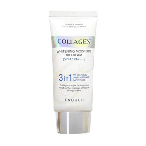 ВВ-крем для лица Enough осветляющий, с коллагеном - Collagen Whitening Moisture Cream 3 в 1, 50 мл