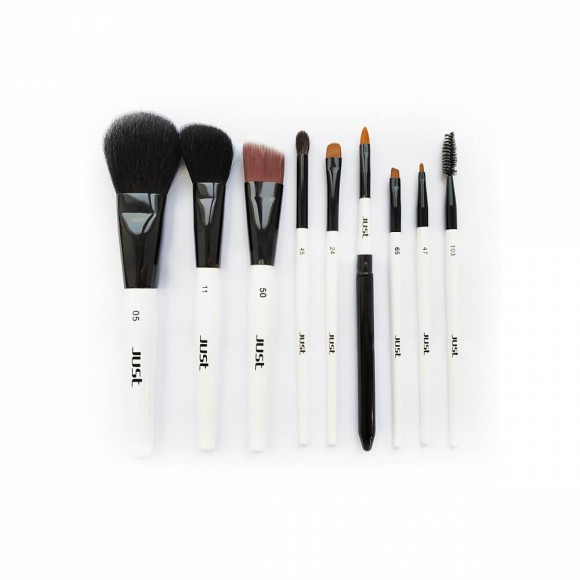 Набор из 9 кистей JUST - Set of Brushes - №9-01 (прозрачная упаковка)