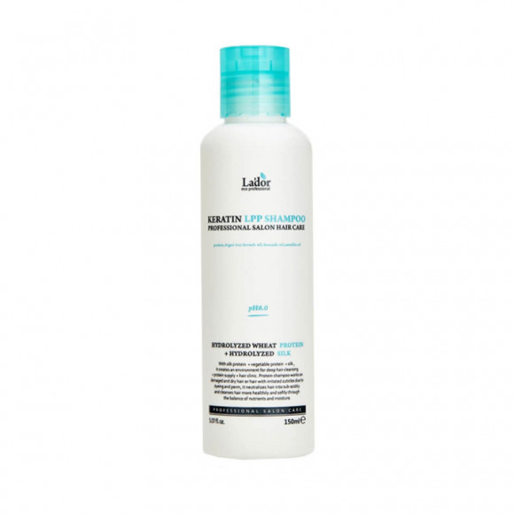 Шампунь для волос Lador безсульфатный с кератином - Keratin LPP Shampoo, 150 мл