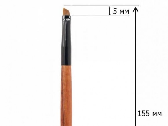 Кисть для глаз и бровей JUST - № 34 скошенная (смешанный ворс: соболь+синтетика)