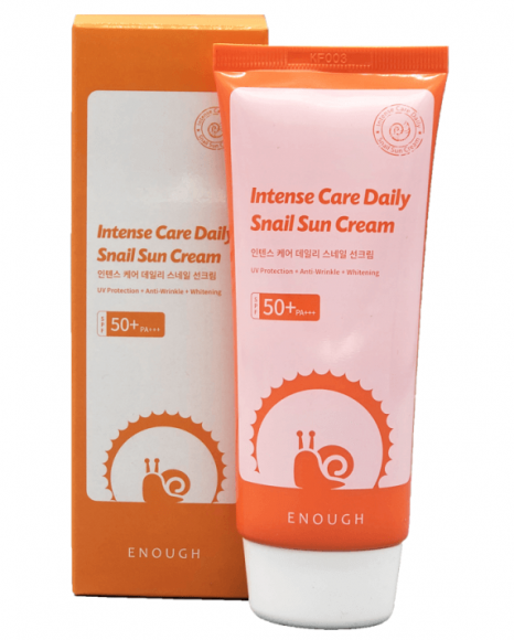 Солнцезащитный крем с муцином улитки Enough - Intense Care Daily Snail Sun Cream SPF50+ PA+++, 70 мл Солнцезащитный крем с муцином улитки Enough - Intense Care Daily Snail Sun Cream SPF50+ PA+++, 70 мл