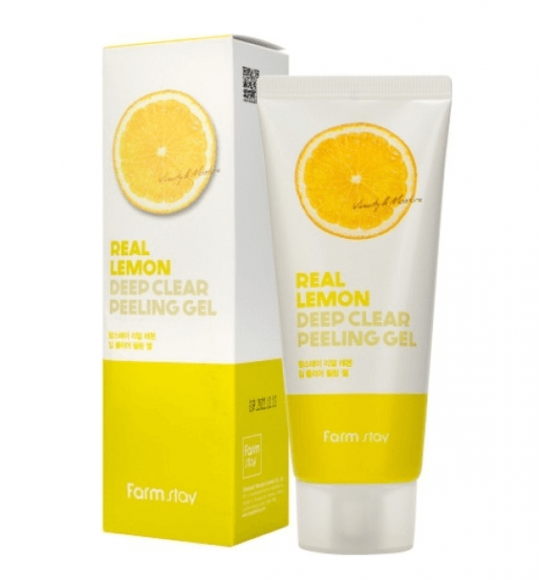 Пилинг-гель для лица Farm Stay отшелушивающий с экстрактом лимона - Real Lemon Deep Clear Peeling Gel 