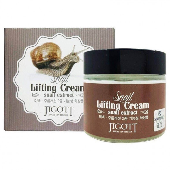 Крем для лица Jigott подтягивающий с экстрактом слизи улитки - Snail Lifting Cream, 70 мл