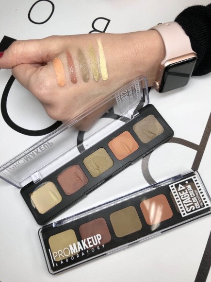 Палетка для цветовой коррекции лица PROMAKEUP laboratory - COLOR CREAM camouflage, 5 тонов