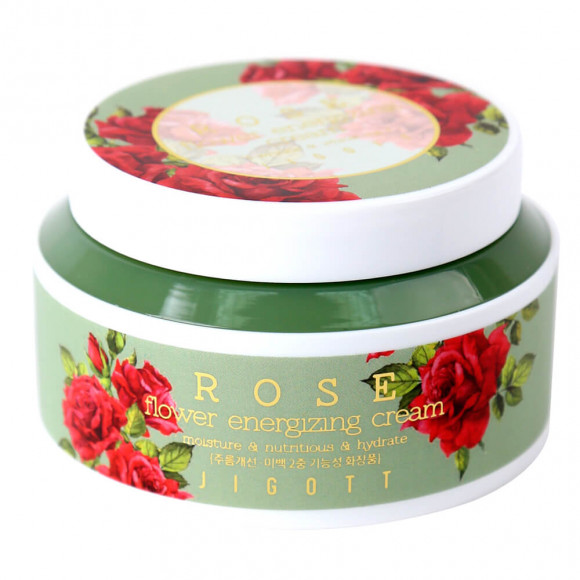 Крем для лица Jigott тонизирующий с экстрактом розы - Rose Flower Energizing Cream, 100 мл
