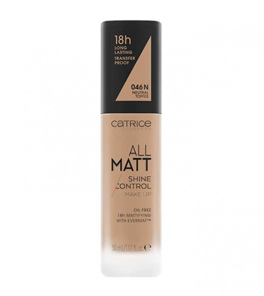 Тональная основа CATRICE - All Matt Shine Control Make Up - 046 N Neutral Toffee
