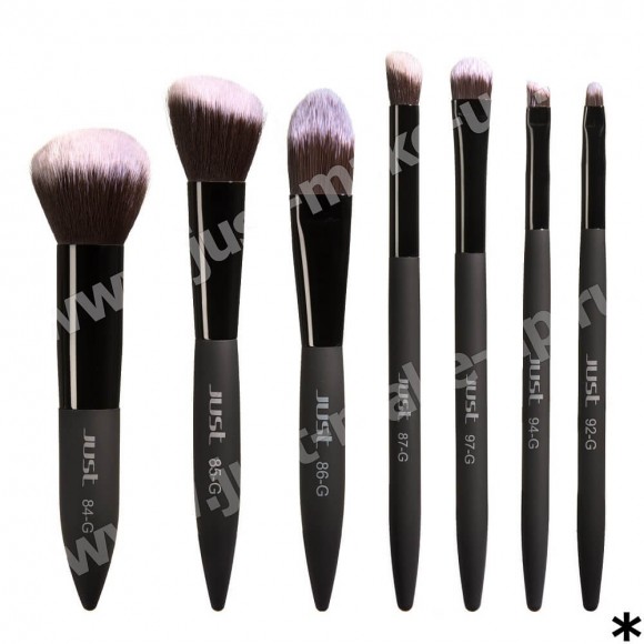 Базовый набор из 7 кистей JUST - Set of Brushes - №7-07 (прозрачная упаковка)
