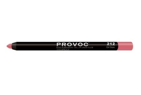 Полуперманентный гелевый карандаш для губ Provoc 212 Girl Stare (натурально-розовый)