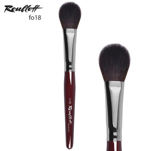 Кисть для макияжа fo18 Roubloff овальная для теней, пудры и румян, синтетика имитация белки