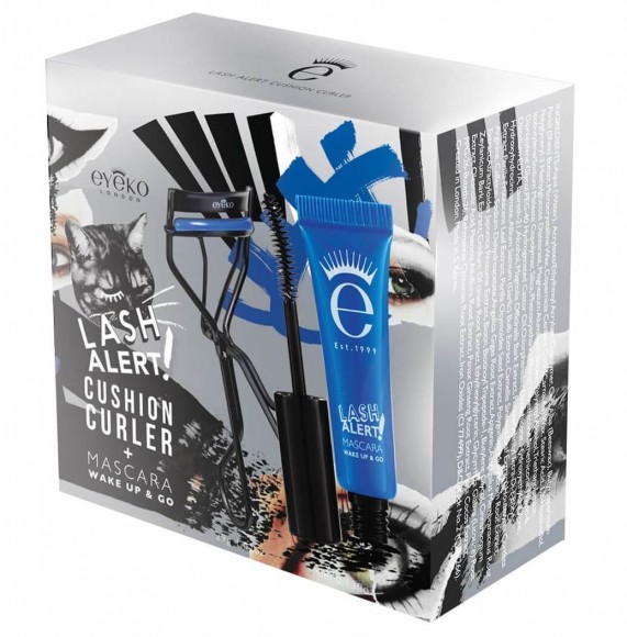 Набор с тушью для ресниц и щипцами для завивки ресниц Eyeko - Lash Alert Cushion Curler + Mascara, 4 мл Набор с тушью для ресниц и щипцами для завивки ресниц Eyeko - Lash Alert Cushion Curler + Mascara, 4 мл