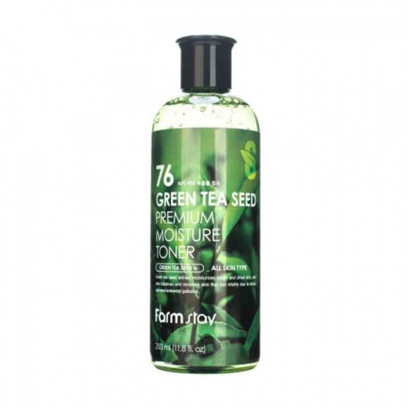 Тонер для лица с семенами зелёного чая Farm Stay увлажняющий - Green Tea Seed Premium Moisture Toner, 350 мл 