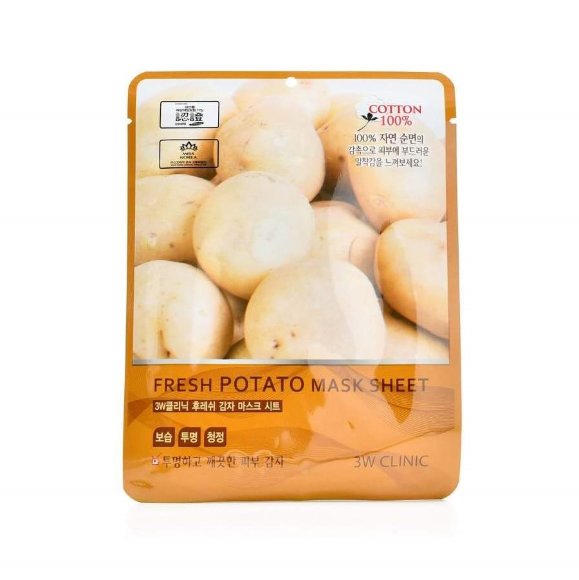 Маска для лица 3W CLINIC с экстрактом картофеля - Fresh Potato Mask Sheet, 23 мл