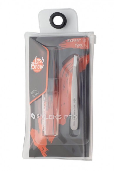 Пинцет для бровей STALEKS Pro TE-10/3 - Expert широкие скошенные кромки