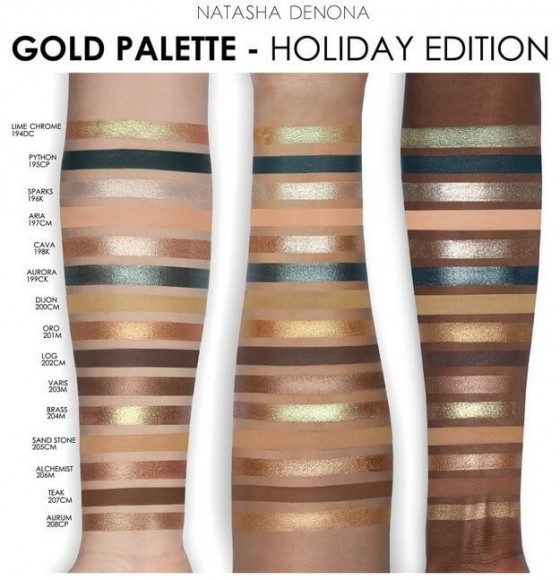 Палетка теней Natasha Denona - Gold Palette