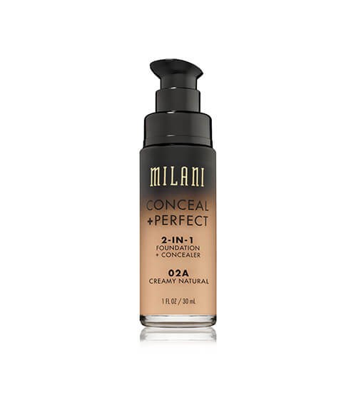 Тональная основа + консилер Milani Conceal + Perfect 2-in-1 Foundation + Concealer - 02A Creamy Natural