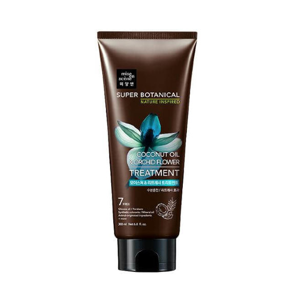 Маска для волос Mise en Scene увлажняющая и освежающая - Super Botanical Coconut Oil & Orchid Flower Treatment, 200 мл