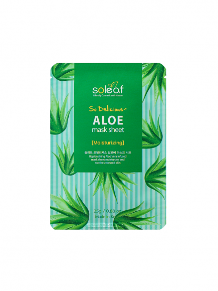 Маска для лица с алоэ Soleaf увлажняющая - So Delicious Aloe Mask Sheet, 25 мл