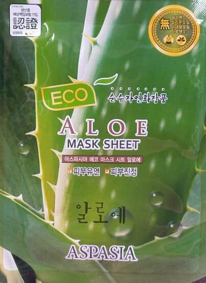 Маска для лица тканевая Aspasia Алоэ -   Eco Sheet Pack Aloe, 23 мл
