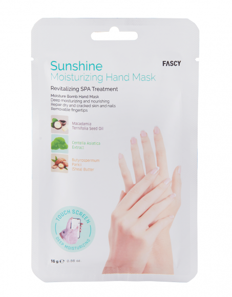 Маски-перчатки со съемными кончиками пальцев Fascy увлажняющие - Sunshine Moisturizing Hand Mask, 16 г