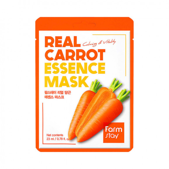 Маска для лица Farm Stay с экстрактом моркови - Real Carrot Essence Mask