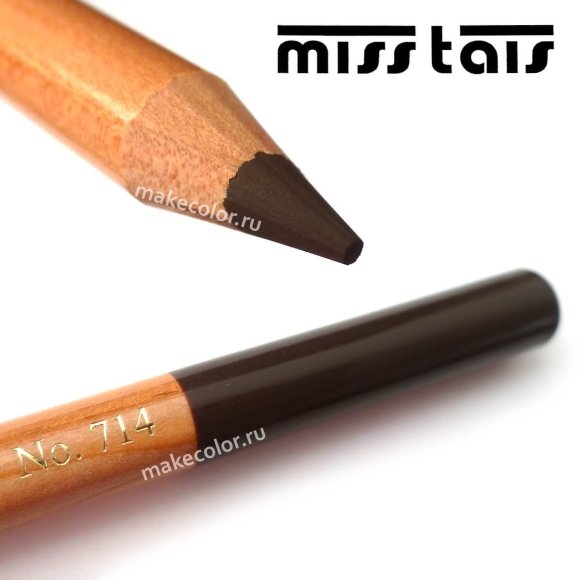 Карандаш для глаз Miss Tais (Чехия) №714 сильно темно-коричневый
