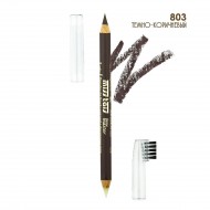 Карандаш для бровей 3-в-1 Miss Tais "Brow Master" №803 коричневый с щеточкой и фиксирующим гелем