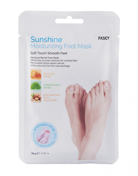 Маски-носочки со съемными кончиками пальцев Fascy увлажняющие - Sunshine Moisturizing Foot Mask, 16 г