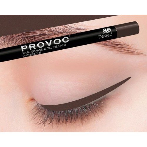 Полуперманентный гелевый карандаш для глаз Provoc 86 Desired, Шоколадный