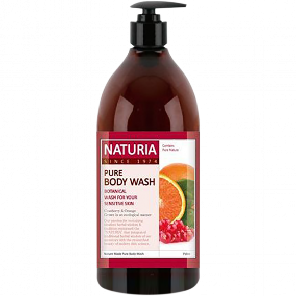 Гель для душа NATURIA с ароматом клюквы и апельсина - Pure Body Wash (Cranberry & Orange), 750 мл 