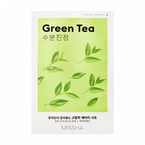 Тканевая маска для лица Missha с экстрактом зеленого чая - Airy Fit Sheet Mask (Green Tea)