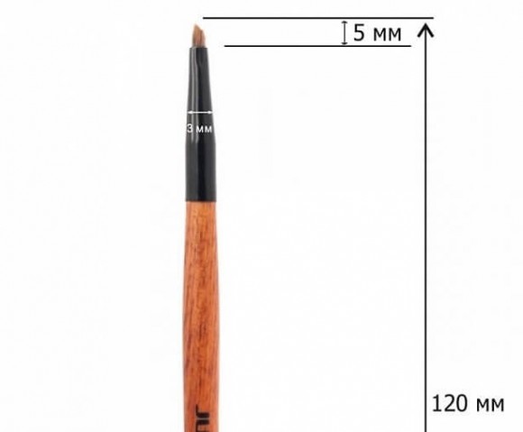 Кисть для подводки JUST - № 61 скошенная (синтетика) Кисть для подводки JUST - № 61 скошенная (синтетика)