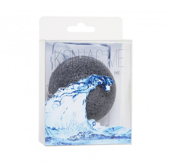 Спонж конняку для умывания Beauty Bar с бамбуковым углем - Konjac Sponge Bamboo Charcoal