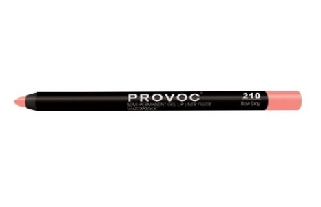 Полуперманентный гелевый карандаш для губ Provoc 210 Bow Day (бежево-лососевый)
