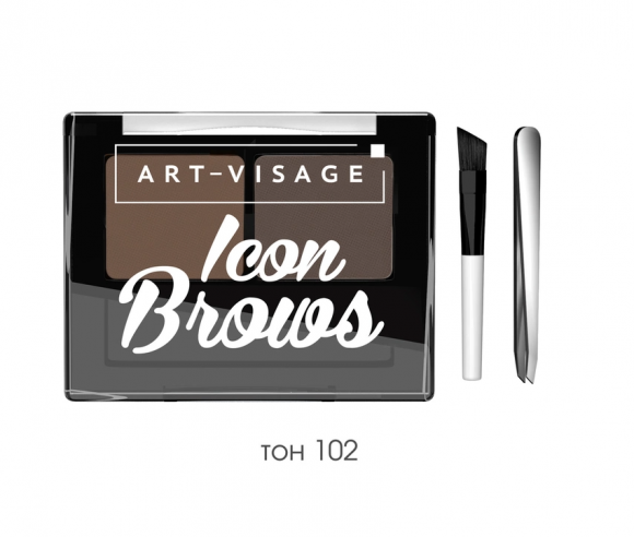 Двойные тени для бровей ART-VISAGE "ICON BROWS" - тон 102