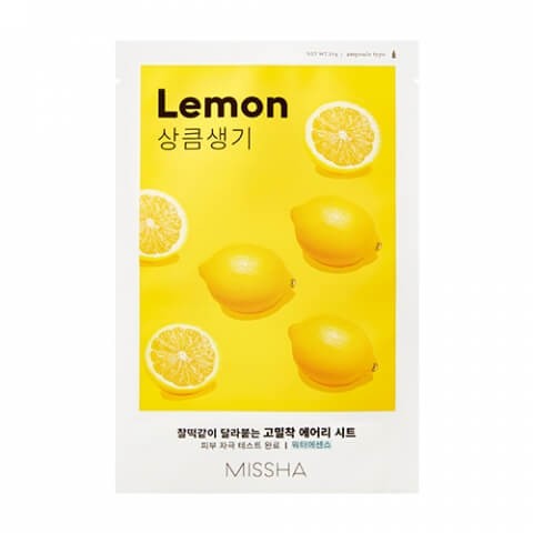 Тканевая маска для лица Missha с экстрактом лимона - Airy Fit Sheet Mask (Lemon)